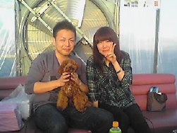 かわいいワンちゃんも一緒