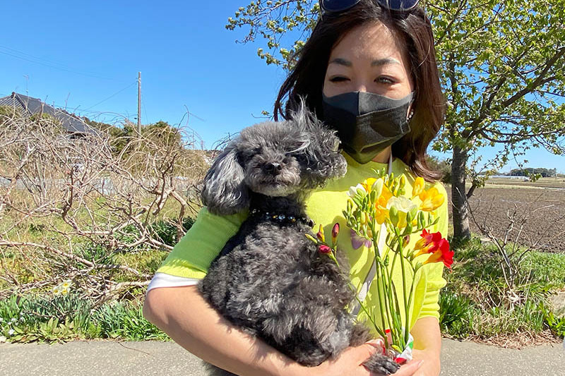 おとなしいわんちゃんですね